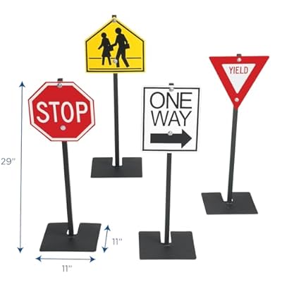Childrens Factory Traffic Signs Set of 4, Outdoor Panama | Ubuy